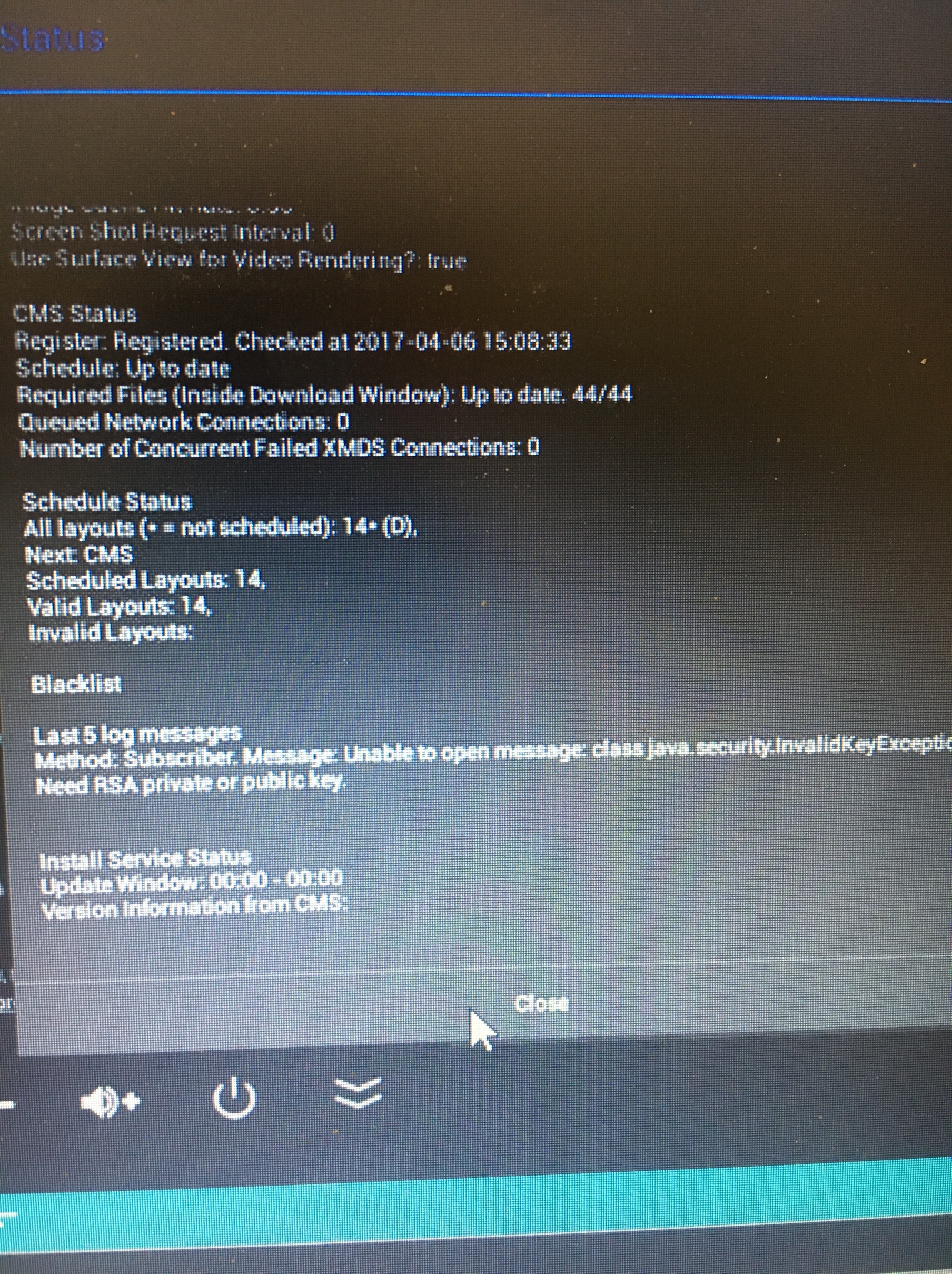 Public key failure - Xibo Player for Android - Xibo Community
