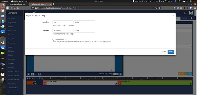 Xibo-Item-Expiry-Settings