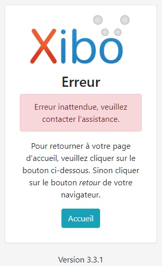 error adfs xibo 3