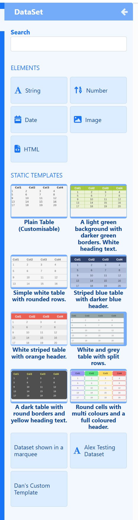 Dataset Editor Html HTML/CSS editor on a dataset widget - CMS Features and Functionality ...