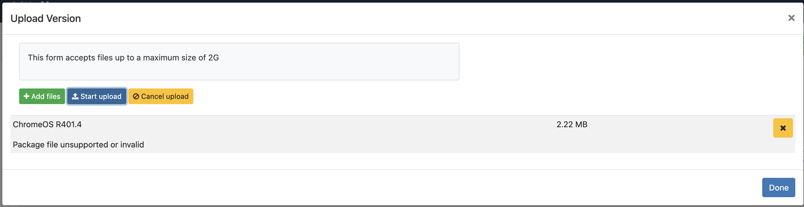 Xibo ChromeOS version upload fails - CMS Features and Functionality ...